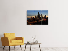 Laden Sie das Bild in den Galerie-Viewer, Leinwandbild 3-teilig Sonnenuntergang in Seattle