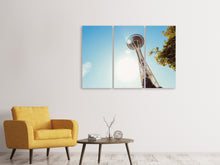 Laden Sie das Bild in den Galerie-Viewer, Leinwandbild 3-teilig Sonnenschein in Seattle