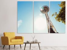 Laden Sie das Bild in den Galerie-Viewer, Leinwandbild 3-teilig Sonnenschein in Seattle