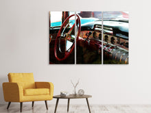 Laden Sie das Bild in den Galerie-Viewer, Leinwandbild 3-teilig Interieur eine Oldtimers