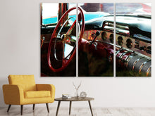 Laden Sie das Bild in den Galerie-Viewer, Leinwandbild 3-teilig Interieur eine Oldtimers