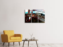 Laden Sie das Bild in den Galerie-Viewer, Leinwandbild 3-teilig Interieur eine Oldtimers