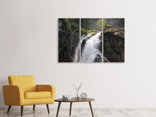 Laden Sie das Bild in den Galerie-Viewer, Leinwandbild 3-teilig Der Gollinger Wasserfall