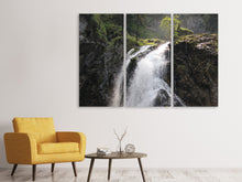 Laden Sie das Bild in den Galerie-Viewer, Leinwandbild 3-teilig Der Gollinger Wasserfall