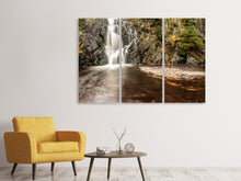 Laden Sie das Bild in den Galerie-Viewer, Leinwandbild 3-teilig Schöner Ausblick auf den Wasserfall