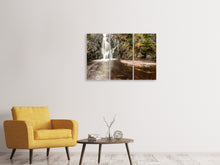 Laden Sie das Bild in den Galerie-Viewer, Leinwandbild 3-teilig Schöner Ausblick auf den Wasserfall