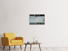 Laden Sie das Bild in den Galerie-Viewer, Leinwandbild 3-teilig Aussichtsplattform am Wasserfall