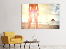 Laden Sie das Bild in den Galerie-Viewer, Leinwandbild 3-teilig Strand Schönheit
