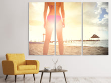 Laden Sie das Bild in den Galerie-Viewer, Leinwandbild 3-teilig Strand Schönheit