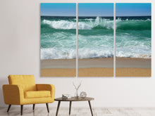 Laden Sie das Bild in den Galerie-Viewer, Leinwandbild 3-teilig Wundervolle Brandung