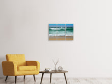 Laden Sie das Bild in den Galerie-Viewer, Leinwandbild 3-teilig Wundervolle Brandung