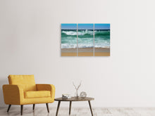 Laden Sie das Bild in den Galerie-Viewer, Leinwandbild 3-teilig Wundervolle Brandung