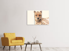 Laden Sie das Bild in den Galerie-Viewer, Leinwandbild 3-teilig Gepard in der Sonne