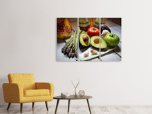Laden Sie das Bild in den Galerie-Viewer, Leinwandbild 3-teilig Frisches Gemüse XL