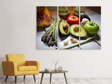 Laden Sie das Bild in den Galerie-Viewer, Leinwandbild 3-teilig Frisches Gemüse XL