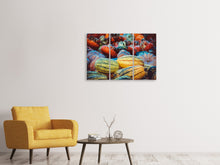 Laden Sie das Bild in den Galerie-Viewer, Leinwandbild 3-teilig Kürbis Arten