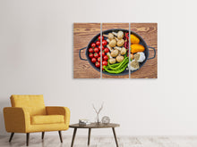 Laden Sie das Bild in den Galerie-Viewer, Leinwandbild 3-teilig Zum Kochen bereit