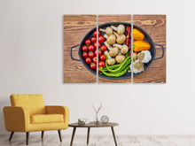 Laden Sie das Bild in den Galerie-Viewer, Leinwandbild 3-teilig Zum Kochen bereit