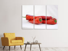Laden Sie das Bild in den Galerie-Viewer, Leinwandbild 3-teilig Chilis