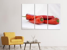 Laden Sie das Bild in den Galerie-Viewer, Leinwandbild 3-teilig Chilis