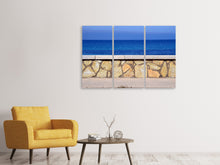 Laden Sie das Bild in den Galerie-Viewer, Leinwandbild 3-teilig An der Strandpromenade