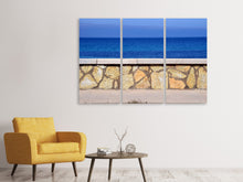 Laden Sie das Bild in den Galerie-Viewer, Leinwandbild 3-teilig An der Strandpromenade