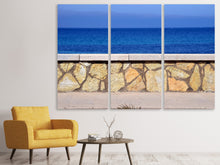 Laden Sie das Bild in den Galerie-Viewer, Leinwandbild 3-teilig An der Strandpromenade