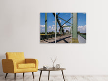 Laden Sie das Bild in den Galerie-Viewer, Leinwandbild 3-teilig Brücke in Stahlkonstruktion