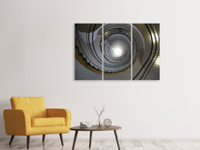 Laden Sie das Bild in den Galerie-Viewer, Leinwandbild 3-teilig Hohe Wendeltreppe