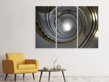 Laden Sie das Bild in den Galerie-Viewer, Leinwandbild 3-teilig Hohe Wendeltreppe
