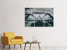 Laden Sie das Bild in den Galerie-Viewer, Leinwandbild 3-teilig Am Flughafen