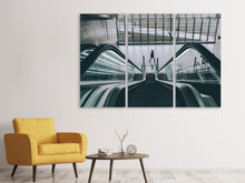 Laden Sie das Bild in den Galerie-Viewer, Leinwandbild 3-teilig Am Flughafen