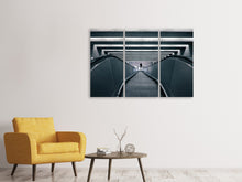 Laden Sie das Bild in den Galerie-Viewer, Leinwandbild 3-teilig Rolltreppe abwärts