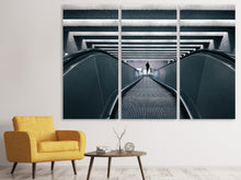 Laden Sie das Bild in den Galerie-Viewer, Leinwandbild 3-teilig Rolltreppe abwärts