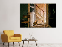 Laden Sie das Bild in den Galerie-Viewer, Leinwandbild 3-teilig Zerfallene Treppe