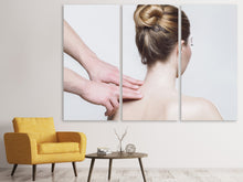Laden Sie das Bild in den Galerie-Viewer, Leinwandbild 3-teilig Nacken Massage