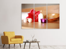Laden Sie das Bild in den Galerie-Viewer, Leinwandbild 3-teilig Wellness Zeit