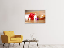 Laden Sie das Bild in den Galerie-Viewer, Leinwandbild 3-teilig Wellness Zeit