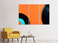 Laden Sie das Bild in den Galerie-Viewer, Leinwandbild 3-teilig Retro Schallplatten Motiv