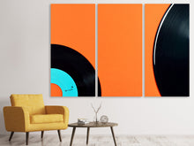 Laden Sie das Bild in den Galerie-Viewer, Leinwandbild 3-teilig Retro Schallplatten Motiv