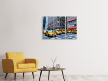Laden Sie das Bild in den Galerie-Viewer, Leinwandbild 3-teilig Manhattan - Taxi bitte
