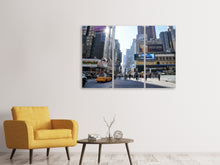 Laden Sie das Bild in den Galerie-Viewer, Leinwandbild 3-teilig Shopping in New York