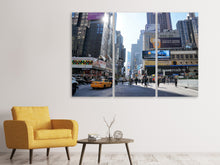 Laden Sie das Bild in den Galerie-Viewer, Leinwandbild 3-teilig Shopping in New York
