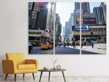 Laden Sie das Bild in den Galerie-Viewer, Leinwandbild 3-teilig Shopping in New York