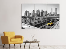 Laden Sie das Bild in den Galerie-Viewer, Leinwandbild 3-teilig Taxi in New York