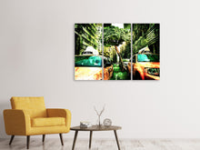 Laden Sie das Bild in den Galerie-Viewer, Leinwandbild 3-teilig Taxi Fantasie