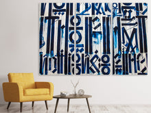 Laden Sie das Bild in den Galerie-Viewer, Leinwandbild 3-teilig Die Zeichen an der Wand