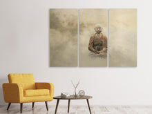 Laden Sie das Bild in den Galerie-Viewer, Leinwandbild 3-teilig Buddha im nebulösen Licht