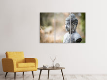 Laden Sie das Bild in den Galerie-Viewer, Leinwandbild 3-teilig Buddha aus Stein
