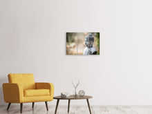 Laden Sie das Bild in den Galerie-Viewer, Leinwandbild 3-teilig Buddha aus Stein